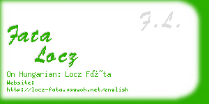 fata locz business card